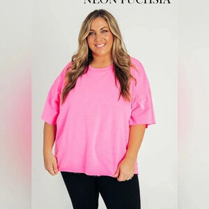 Nellie Mae Every Day Top - in Hot Pink - Size Small